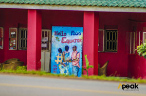 Hello from the Equator.' In Masaka, Uganda.